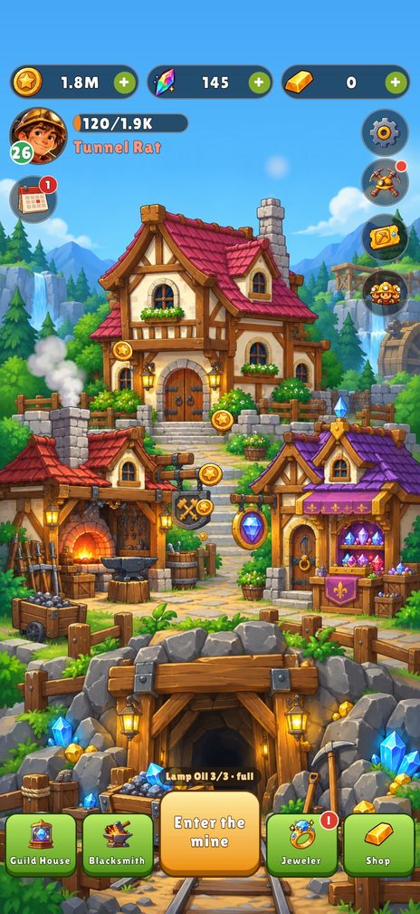 The mining town