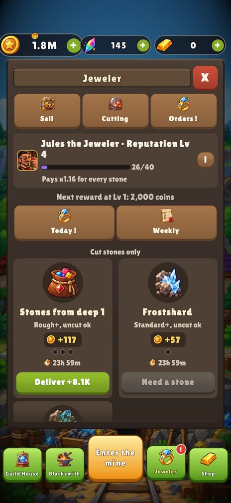 Trading gems with Jules
